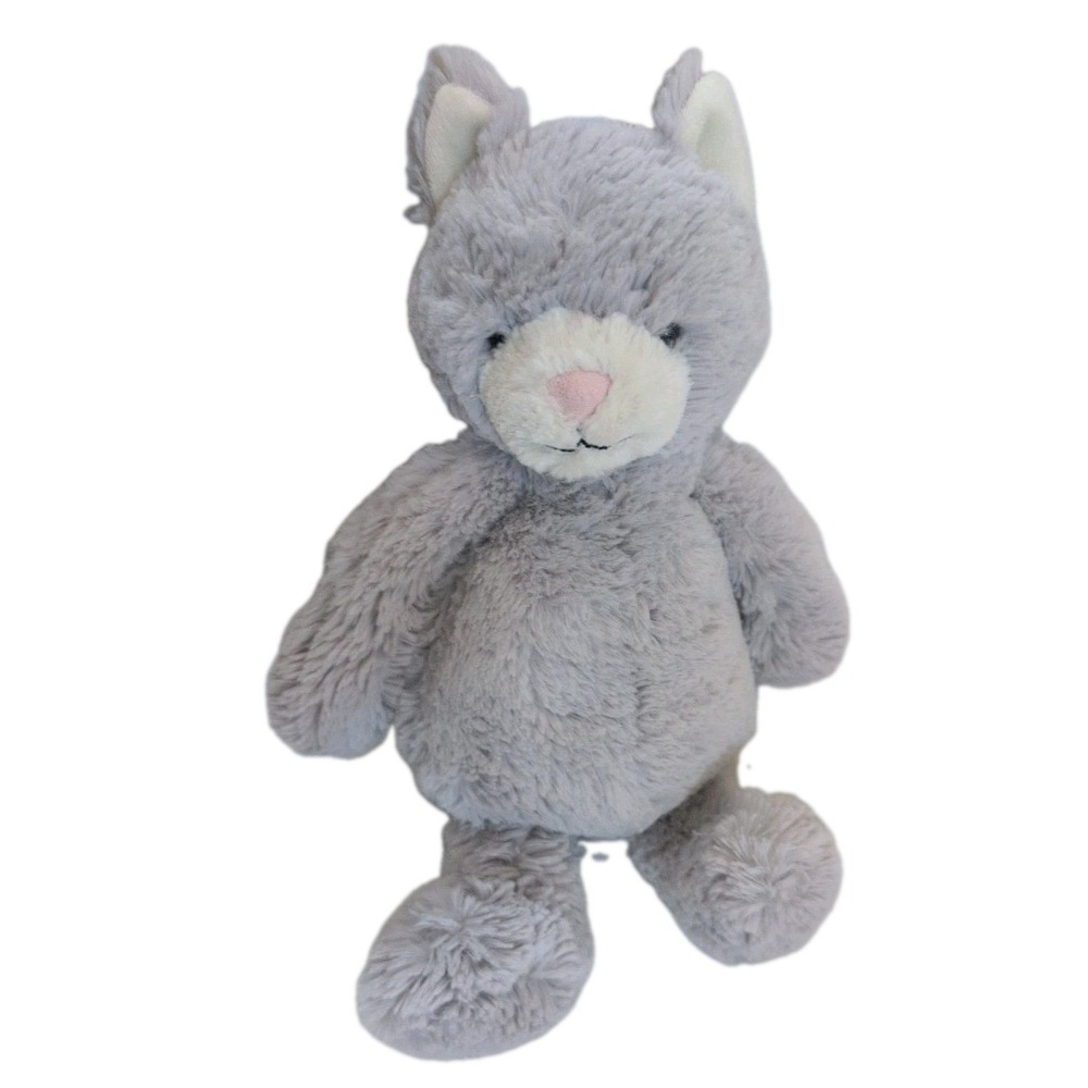 Jellycat London Original 12" Medium Bashful Gray Kitty Kitten Cat Stuffed Plush
